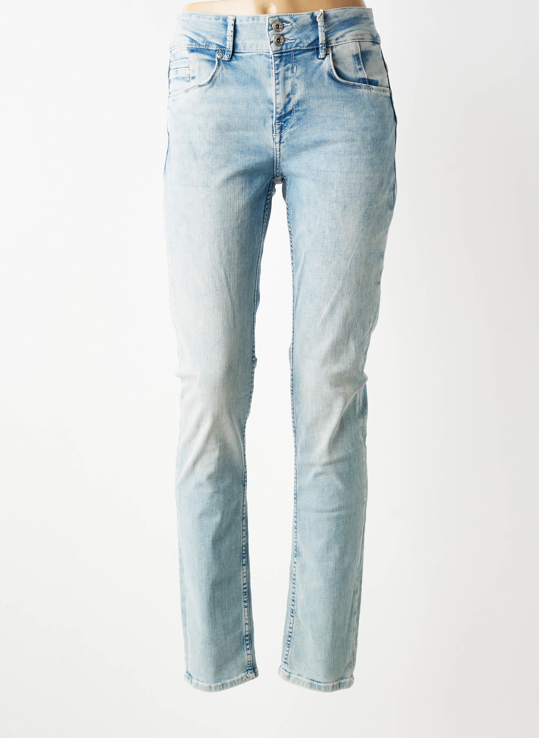 Jeans coupe slim stretch taille normale bleu GARCIA femme