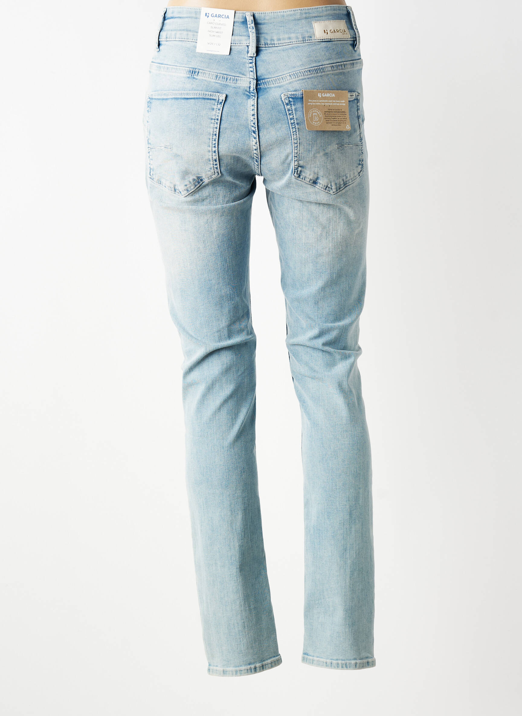 Jeans coupe slim stretch taille normale bleu GARCIA femme