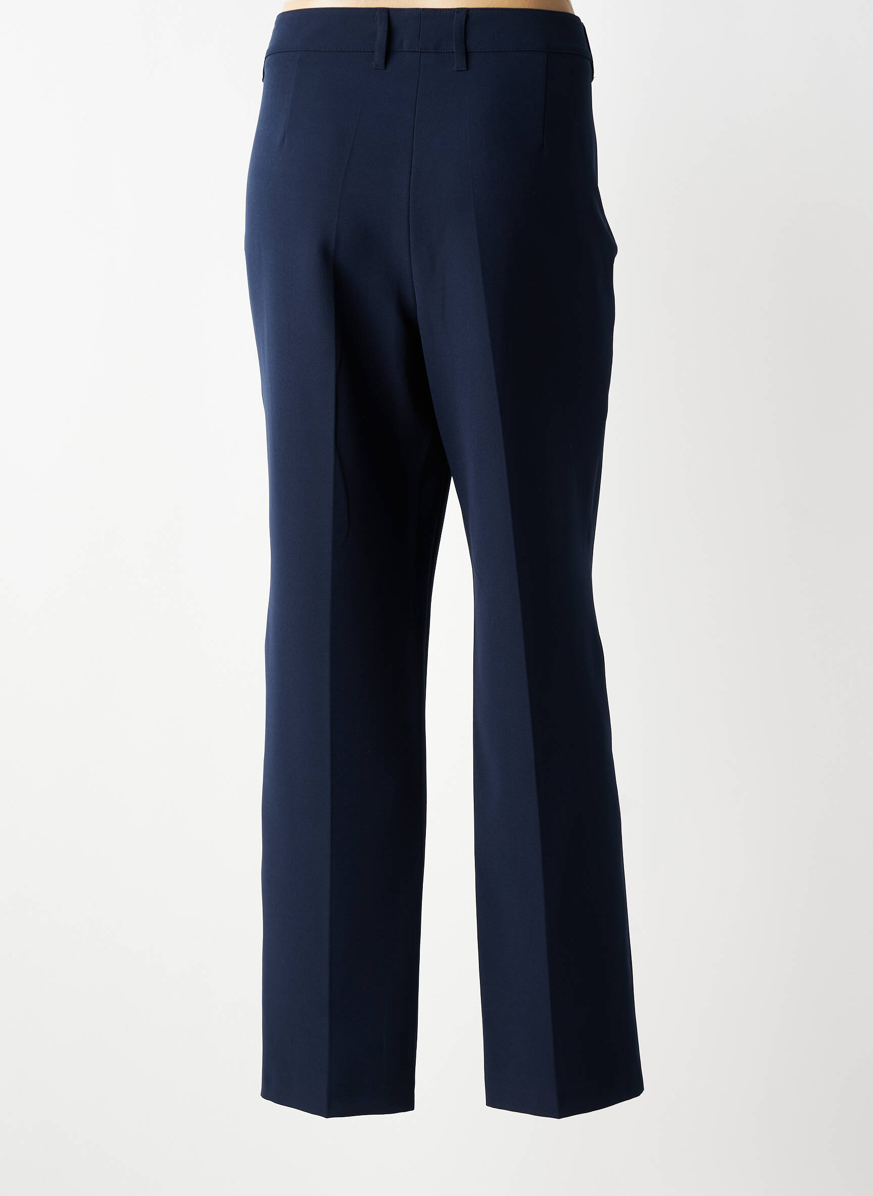 Pantalon droit tissage crêpe taille normale bleu BARBARA LEBEK femme