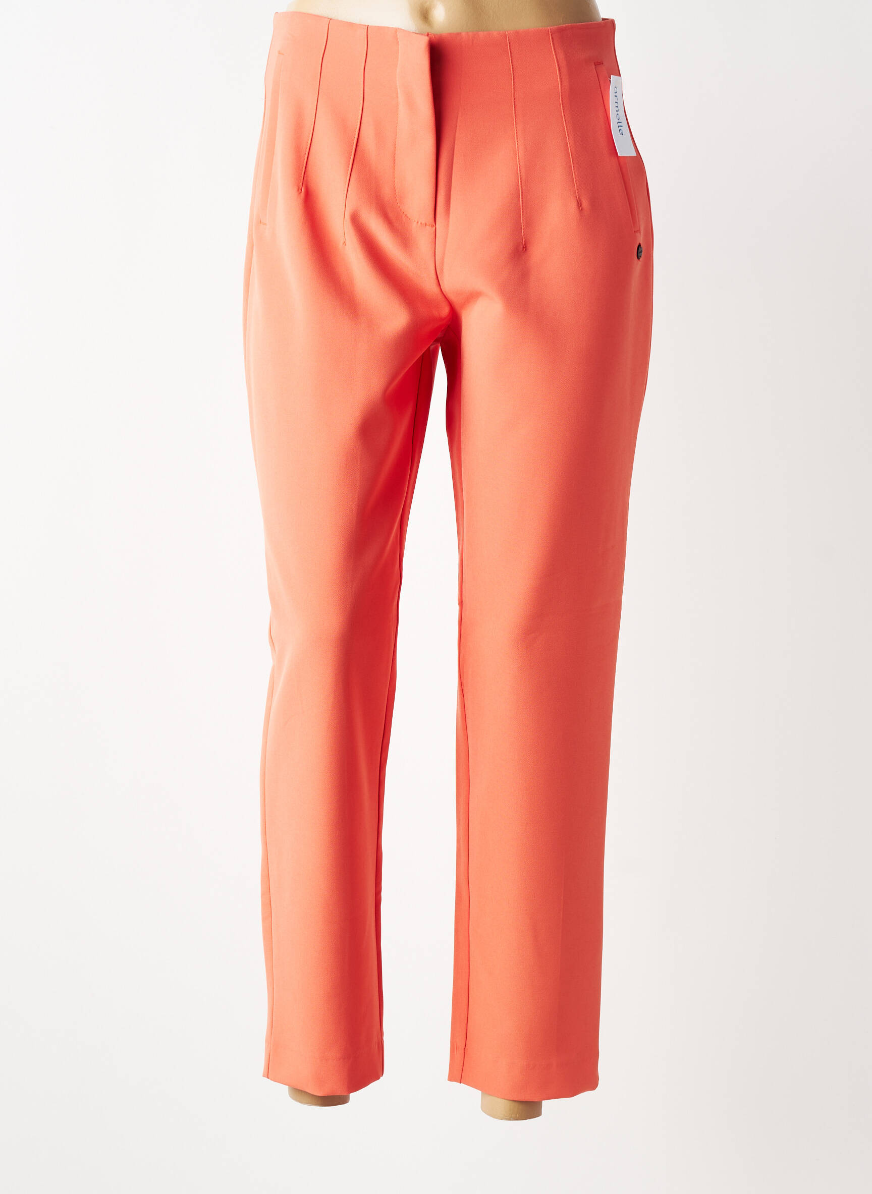 Pantalon 7/8 taille haute taille haute orange GARCIA femme