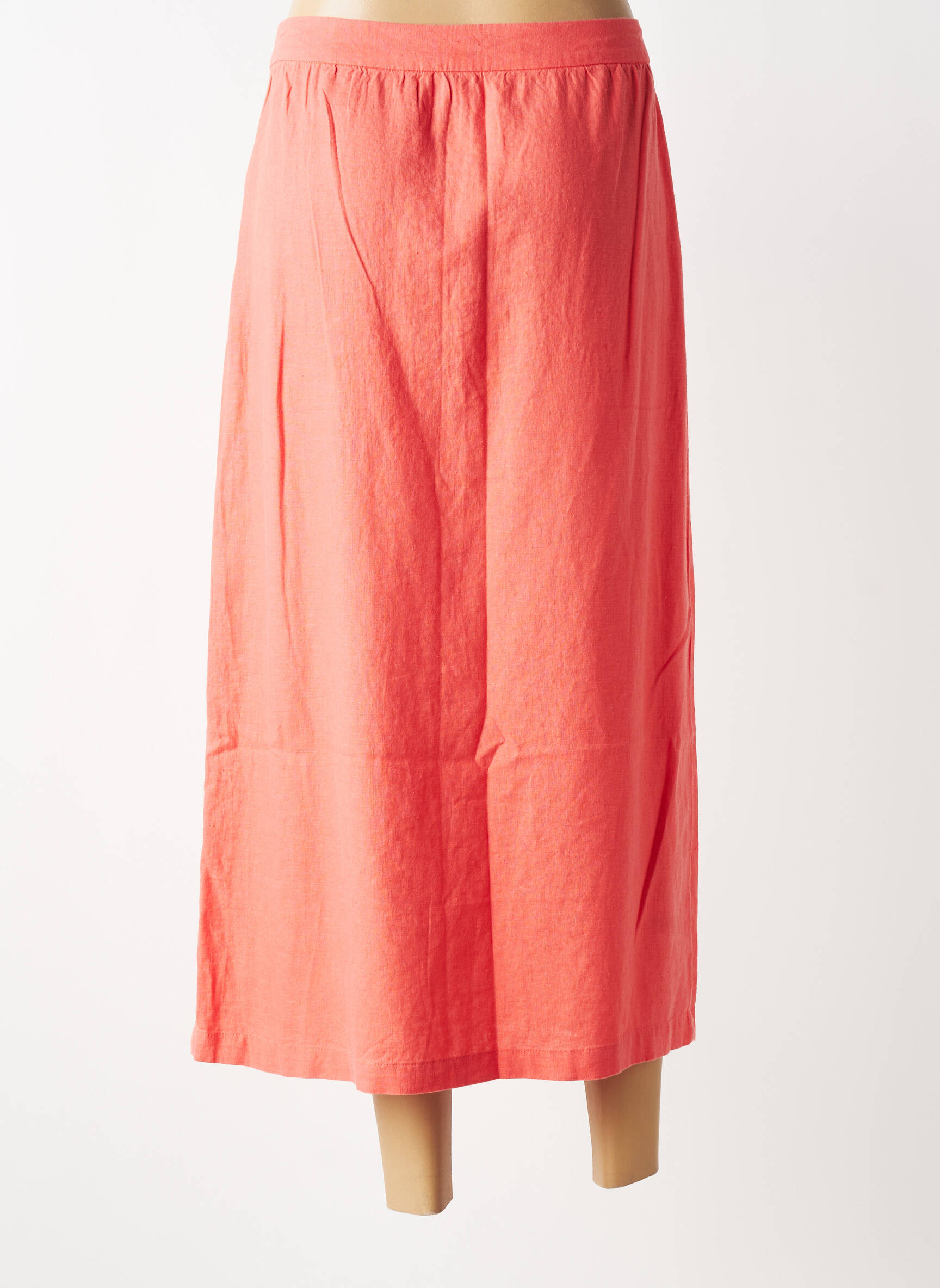 Jupe longue fermeture zip latéral rouge ÉTYMOLOGIE femme