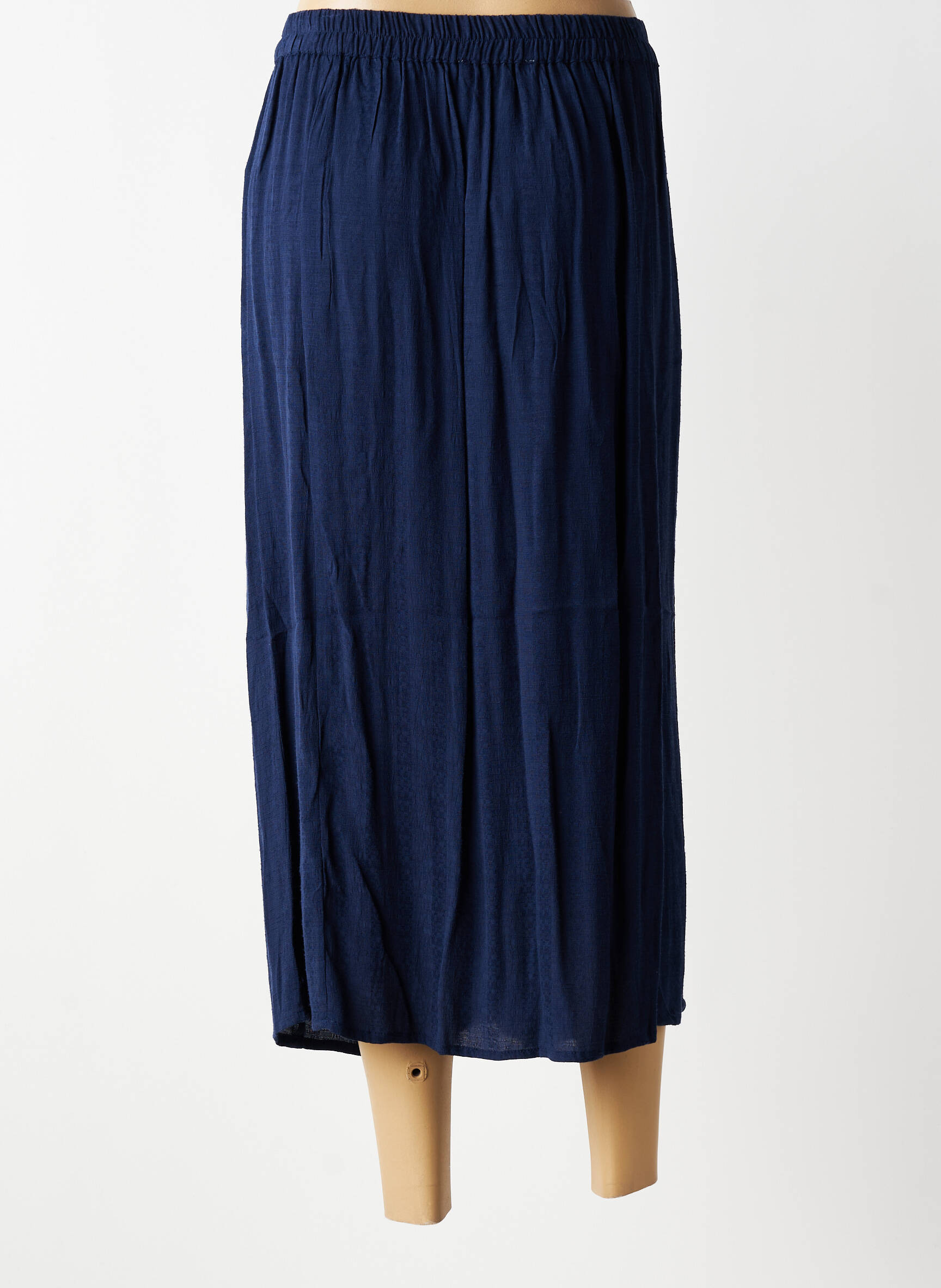 Jupe longue coupe fluide bleu MD'M femme