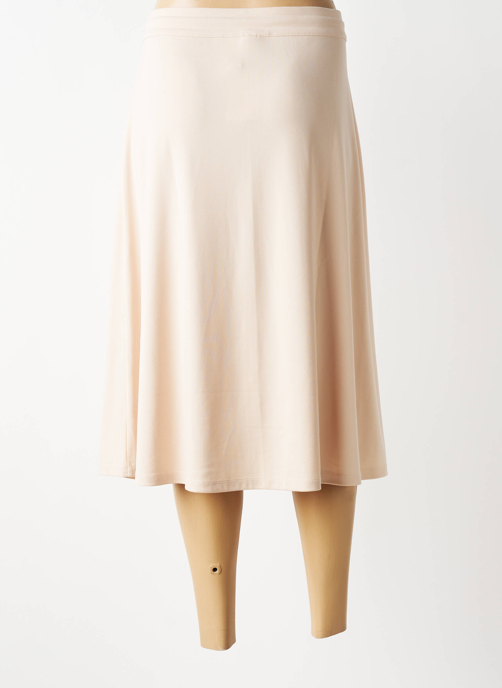 Jupe mi-longue stretch beige BARBARA LEBEK femme