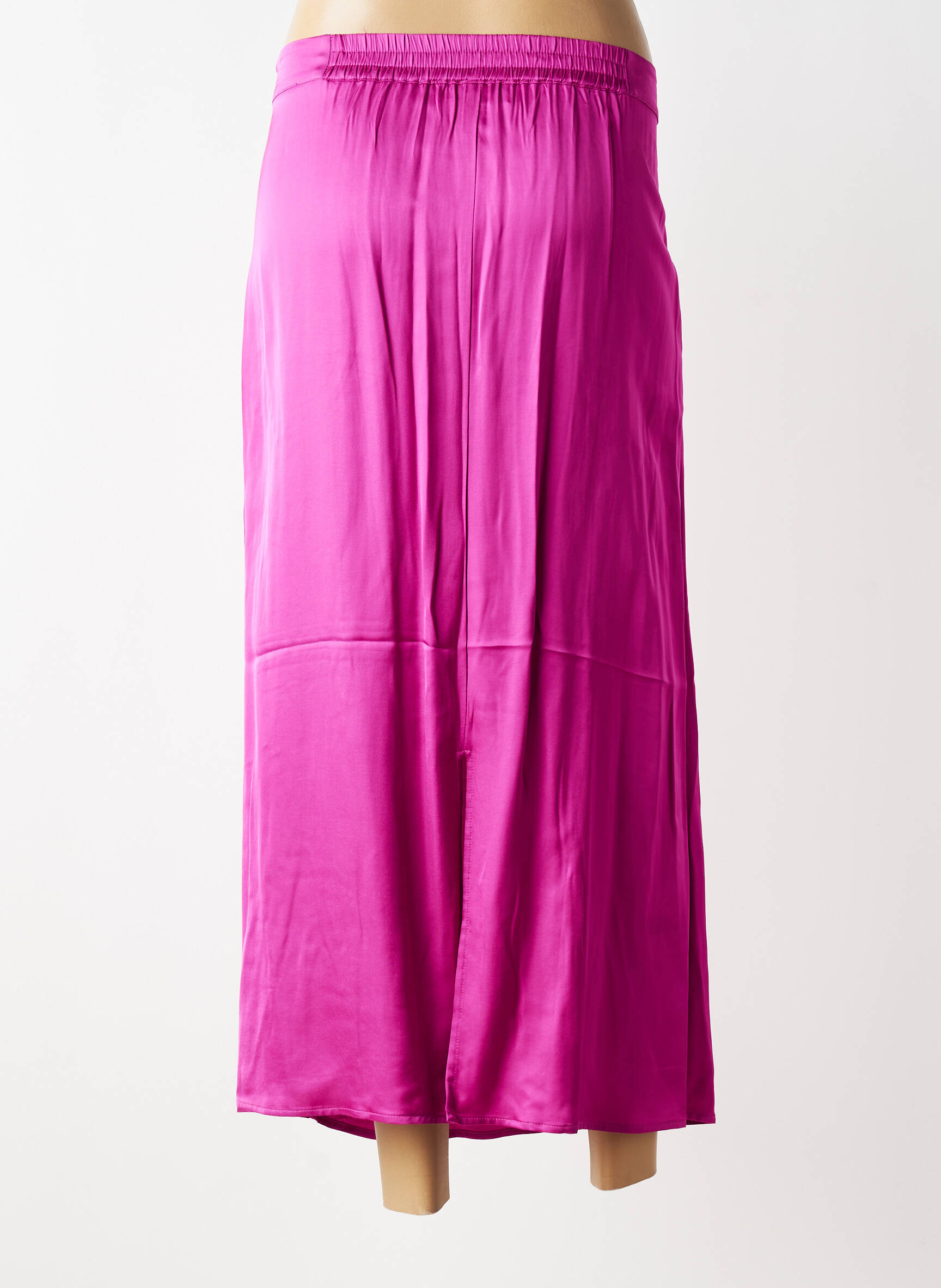 Jupe longue taille haute rose ZILCH femme