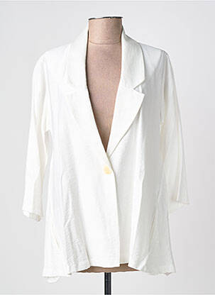 Blazer fermeture boutonnée sur le devant blanc FRANCK ANNA femme