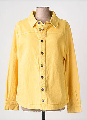 Veste casual poignets boutonnés avec fente jaune MD'M femme