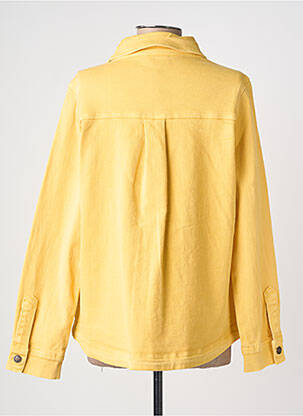 Veste casual poignets boutonnés avec fente jaune MD'M femme