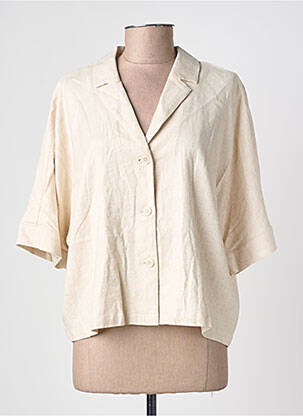 Chemisier manches courtes manches courtes beige ZILCH femme