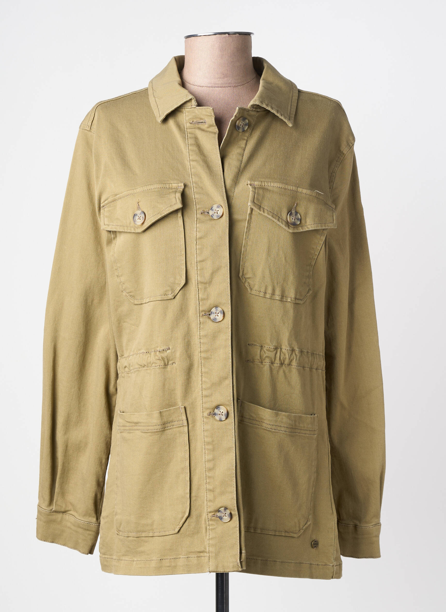 Veste casual poignets boutonnés avec fente vert GARCIA femme
