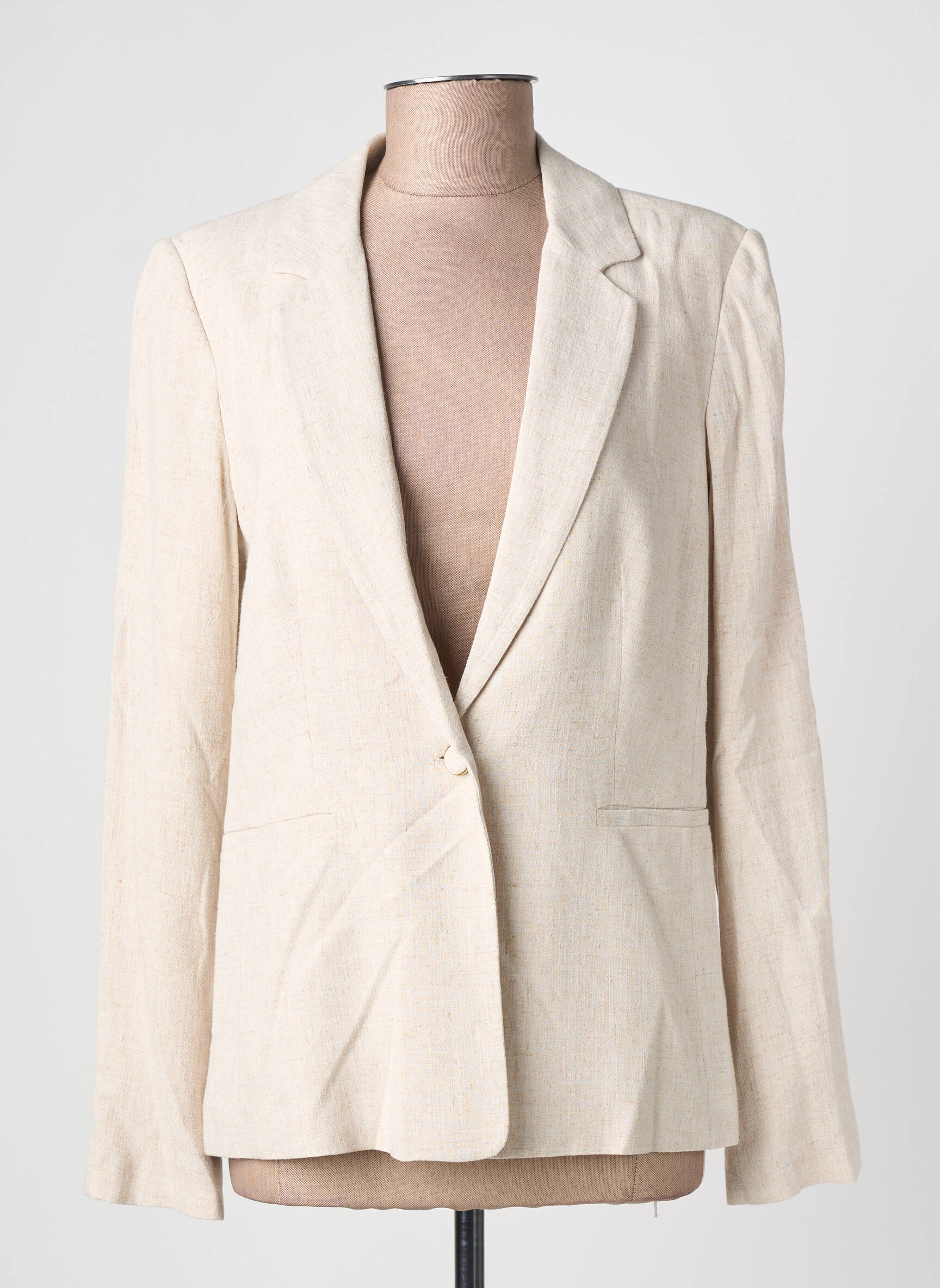 Blazer finition intérieure doublée beige JULIE GUERLANDE femme