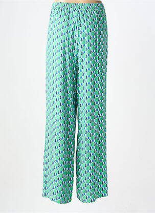 Pantalon droit tissage popeline taille normale vert C'EST BEAU LA VIE femme