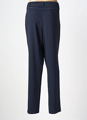Pantalon droit tissage popeline taille normale bleu CHRISTINE LAURE femme