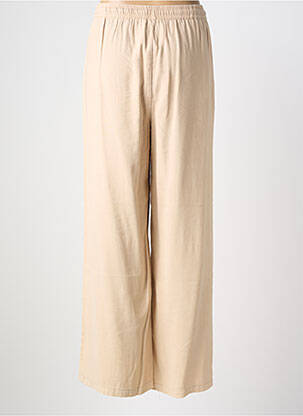 Pantalon large tissage popeline taille normale beige GARCIA femme