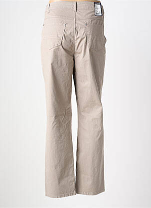 Pantalon droit stretch taille normale beige ANNA MONTANA femme