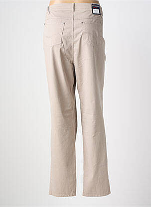 Pantalon droit stretch taille normale beige ANNA MONTANA femme
