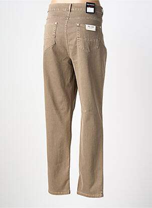 Pantalon droit stretch taille normale marron ANNA MONTANA femme