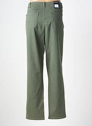 Pantalon droit stretch taille normale vert ANNA MONTANA femme