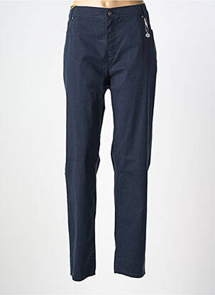 Pantalon droit stretch taille normale bleu ANNA MONTANA femme