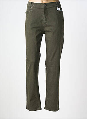 Jeans coupe droite stretch taille normale vert ANNA MONTANA femme