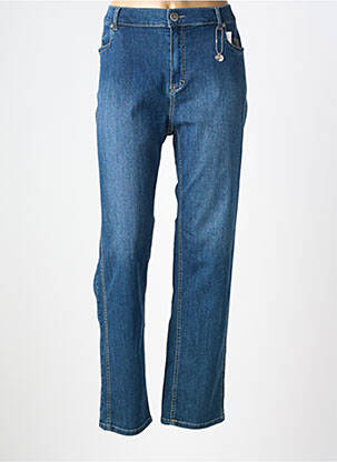 Jeans coupe droite stretch taille normale bleu ANNA MONTANA femme