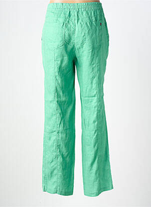 Pantalon droit taille élastique taille normale vert BARBARA LEBEK femme