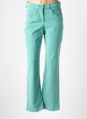 Pantalon droit stretch taille normale vert RECOVER C.C. femme
