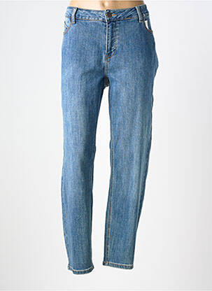 Jeans coupe droite stretch taille normale bleu CISO femme