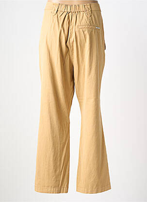 Pantalon droit tissage popeline taille normale marron GARCIA femme