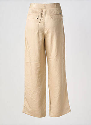 Pantalon large tissage popeline taille normale beige JULIE GUERLANDE femme