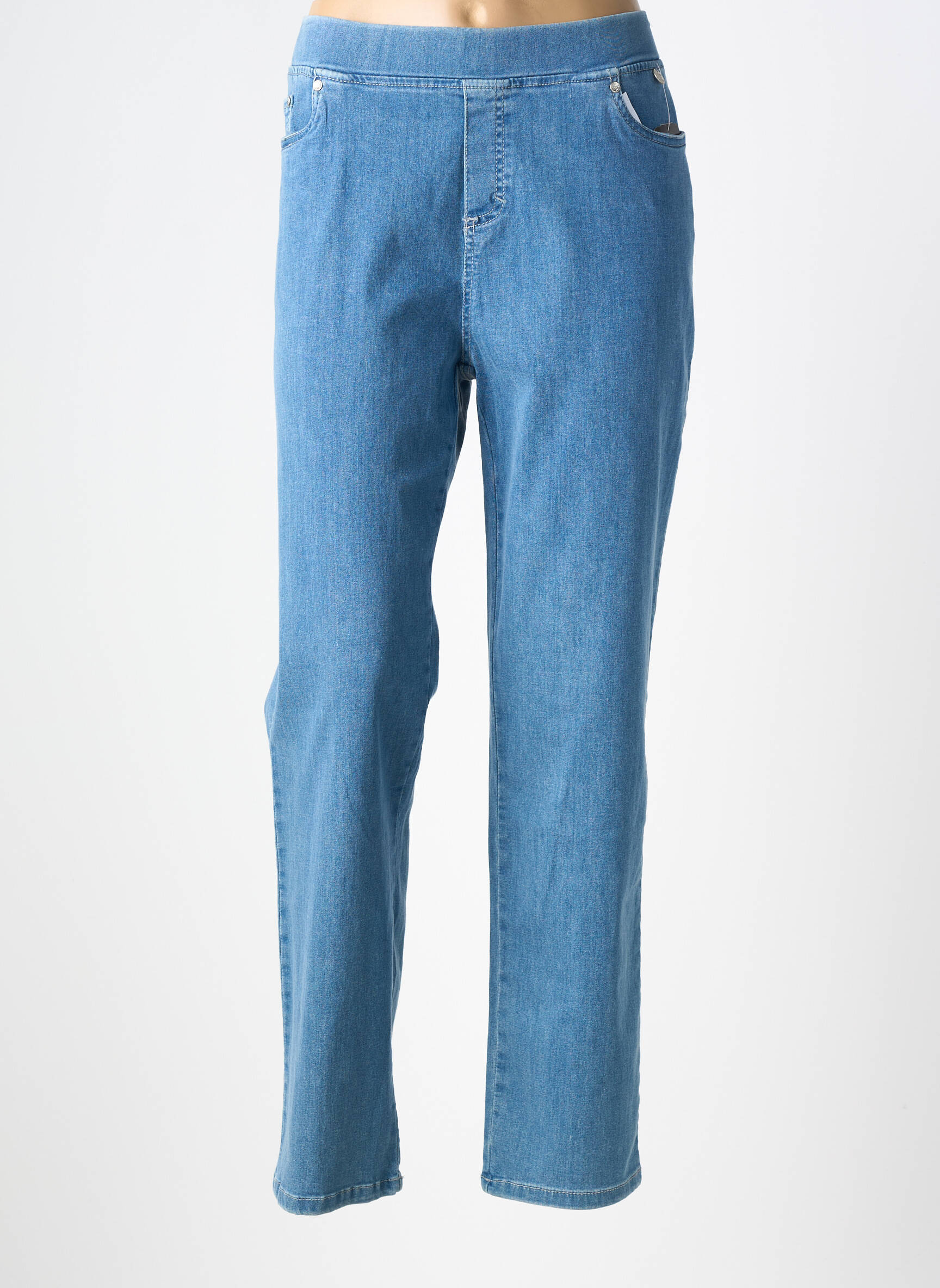 Jegging tissage denim taille normale bleu ANNA MONTANA femme