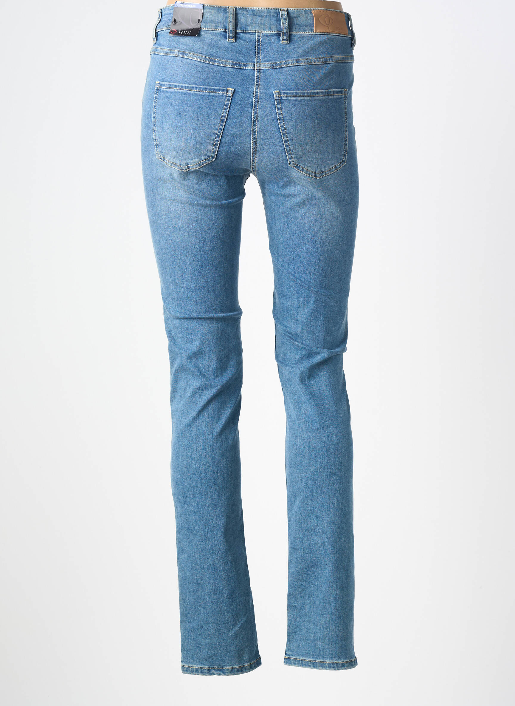 Jeans coupe slim stretch taille normale bleu TONI femme