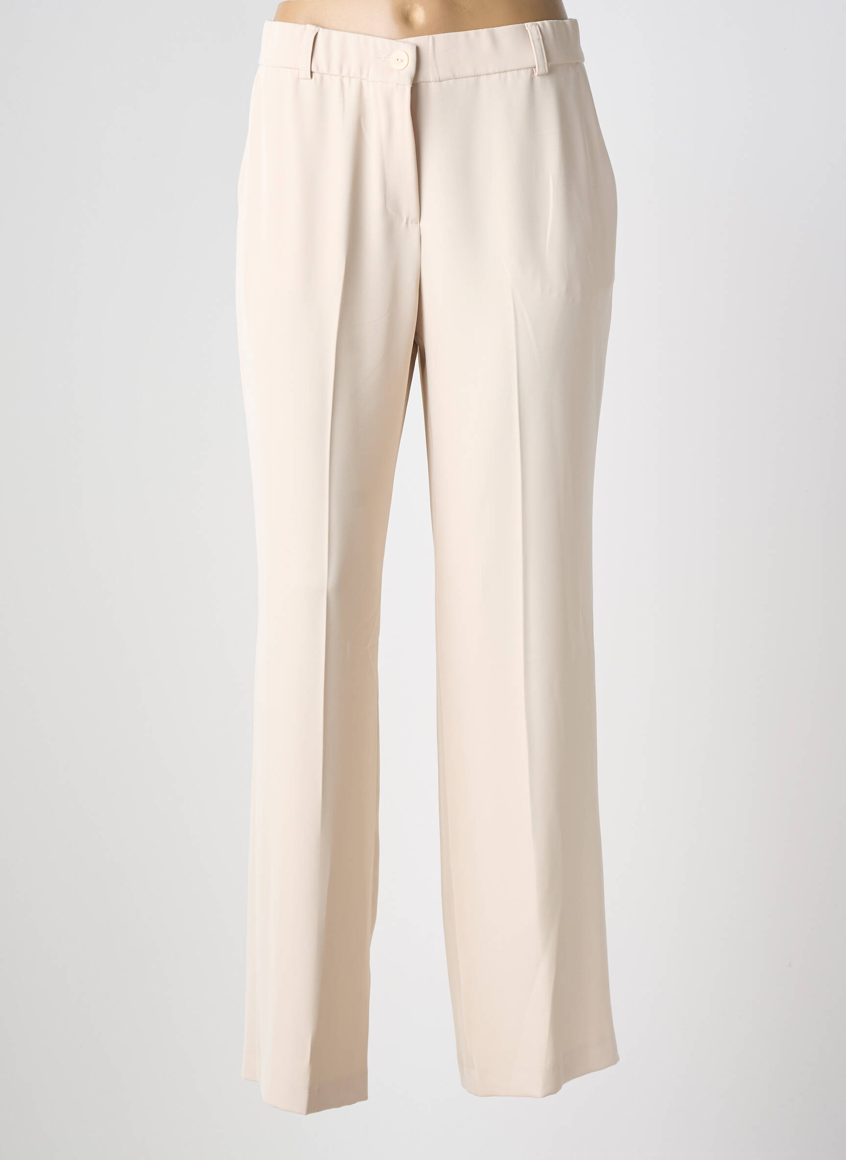 Pantalon droit stretch taille normale beige TINTA femme
