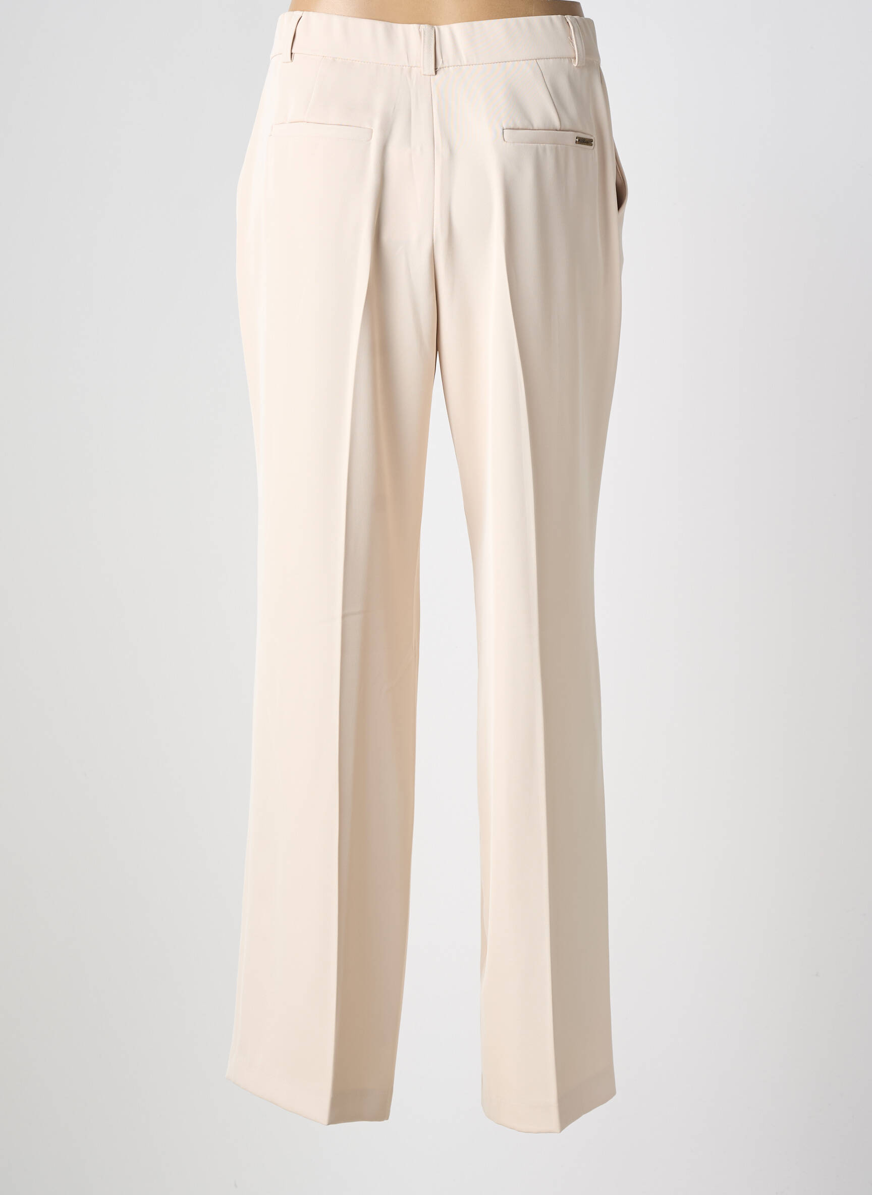 Pantalon droit stretch taille normale beige TINTA femme