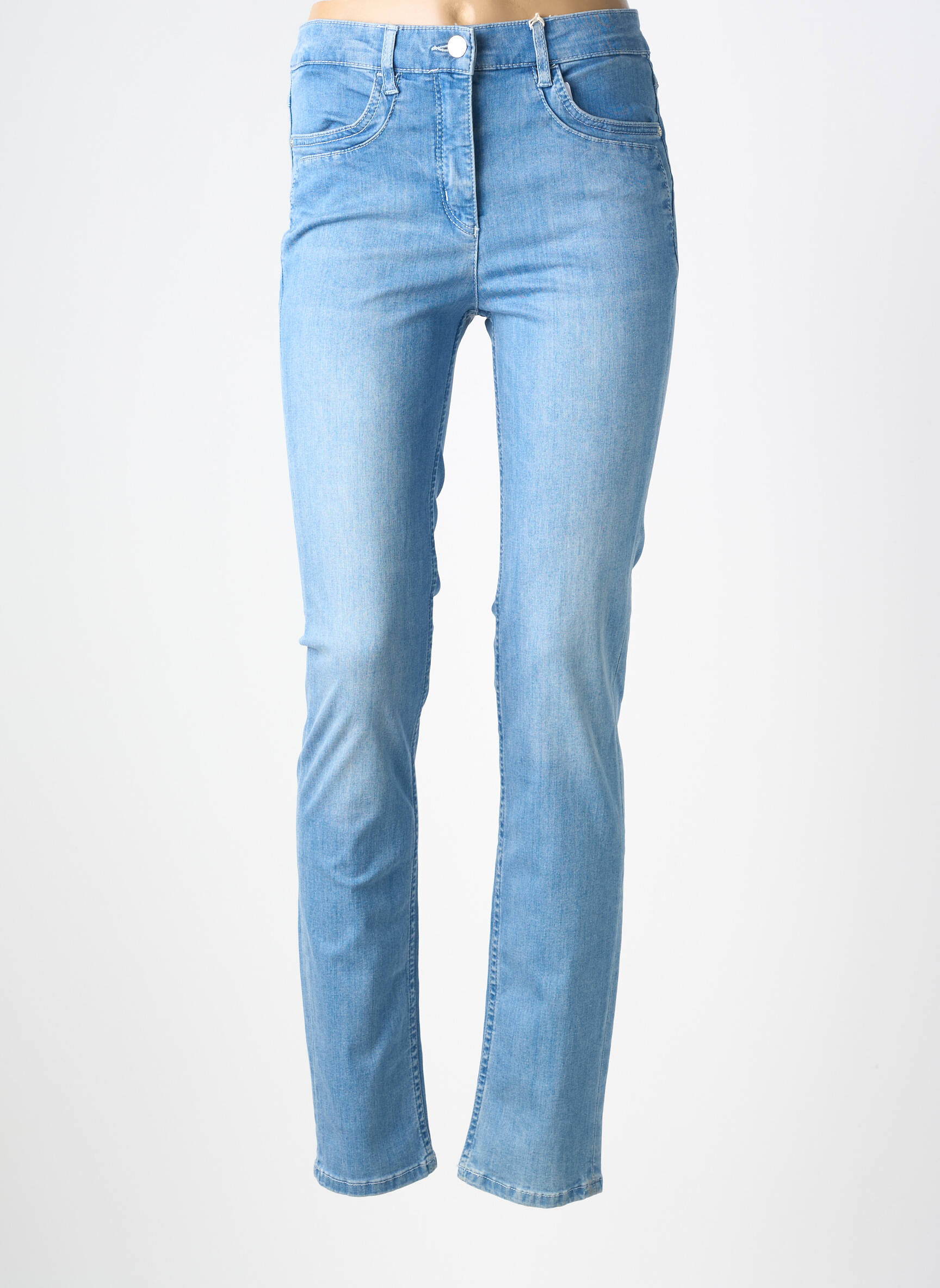 Jeans coupe slim stretch taille normale bleu TONI femme