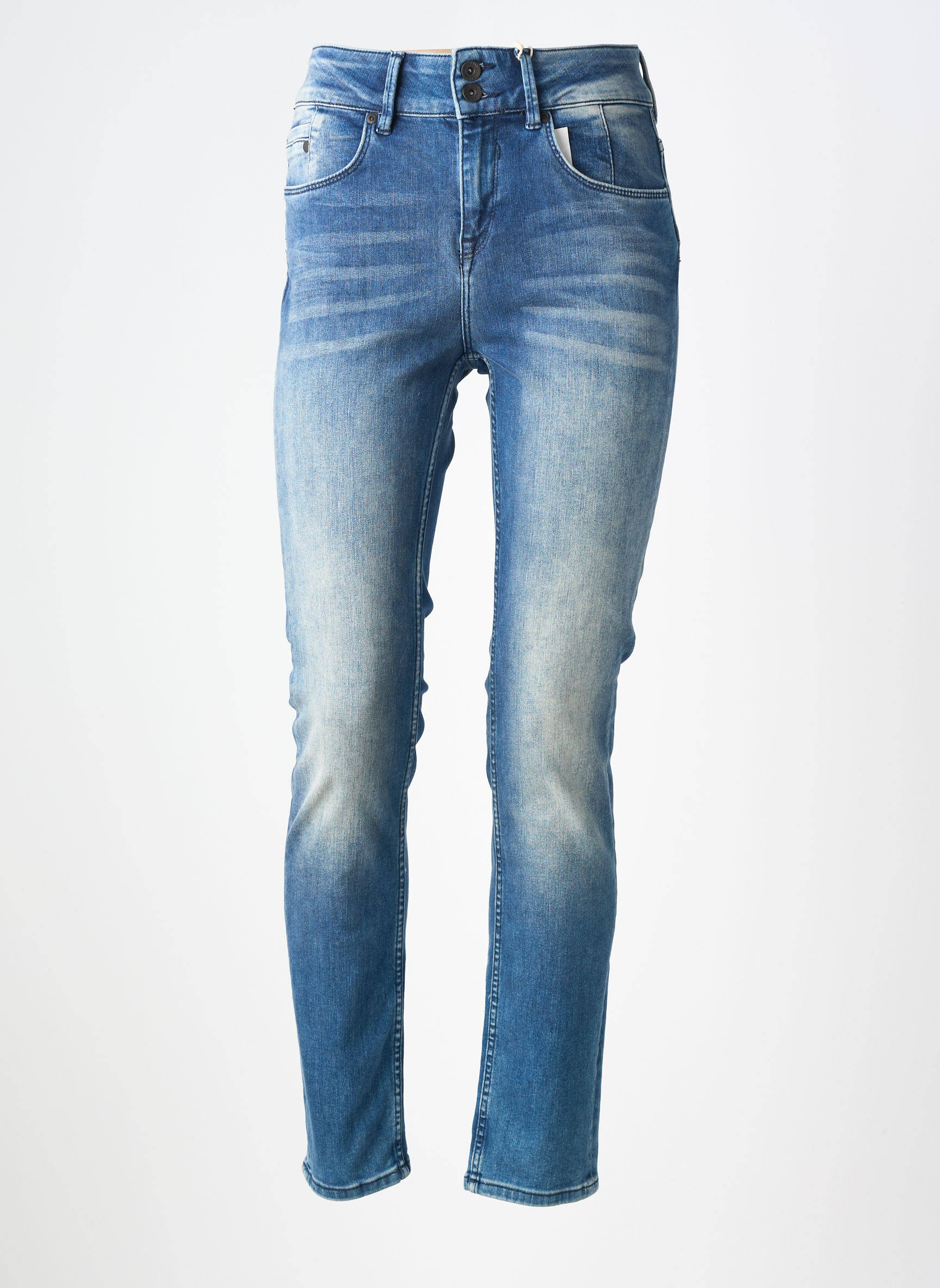 Jeans coupe slim stretch taille normale bleu GARCIA femme