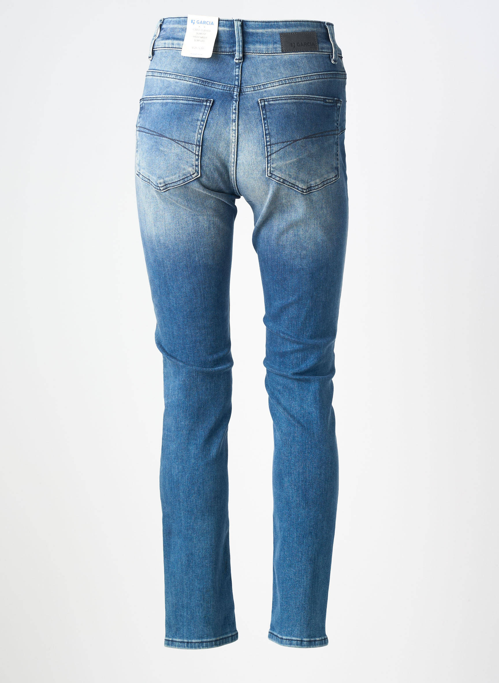 Jeans coupe slim stretch taille normale bleu GARCIA femme