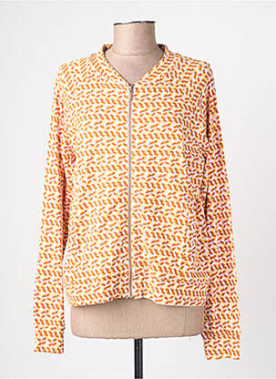 Veste casual col rond orange ZILCH femme
