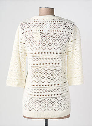 Gilet manches longues manches 3/4 blanc C'EST BEAU LA VIE femme