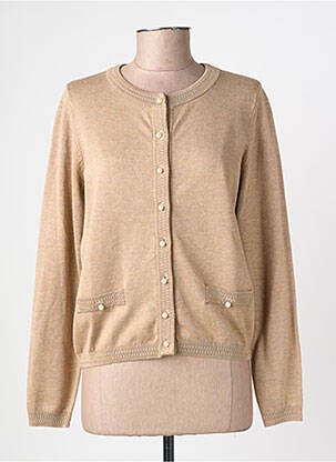 Gilet manches longues col rond marron JENSEN femme