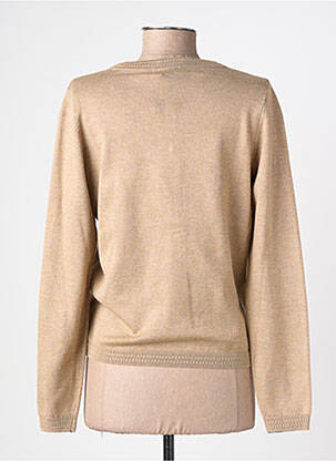 Gilet manches longues col rond marron JENSEN femme