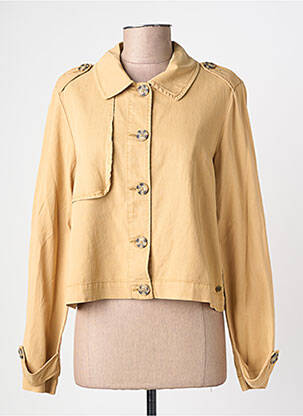 Veste casual poignets boutonnés avec fente beige GARCIA femme