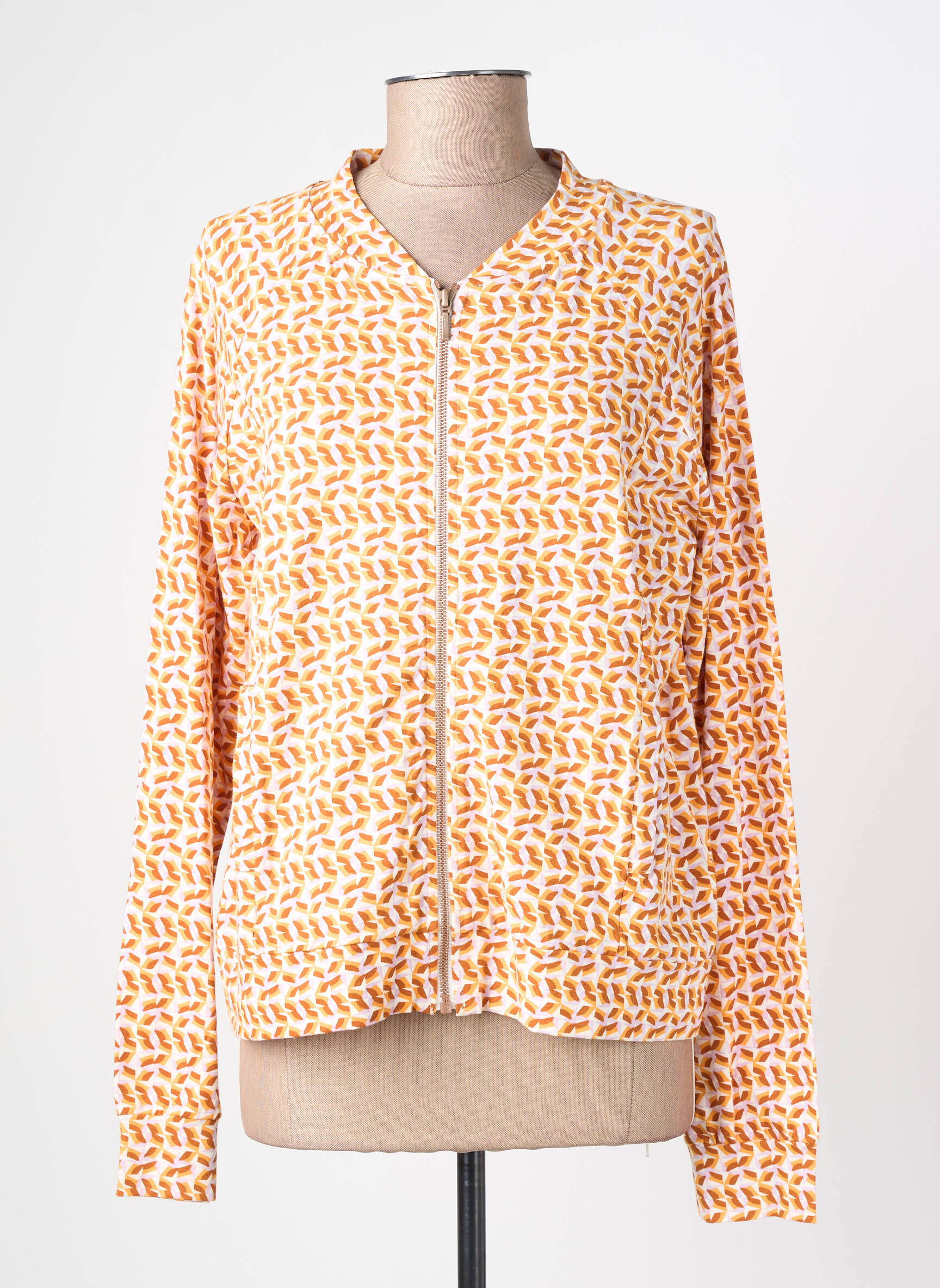 Veste casual col rond orange ZILCH femme