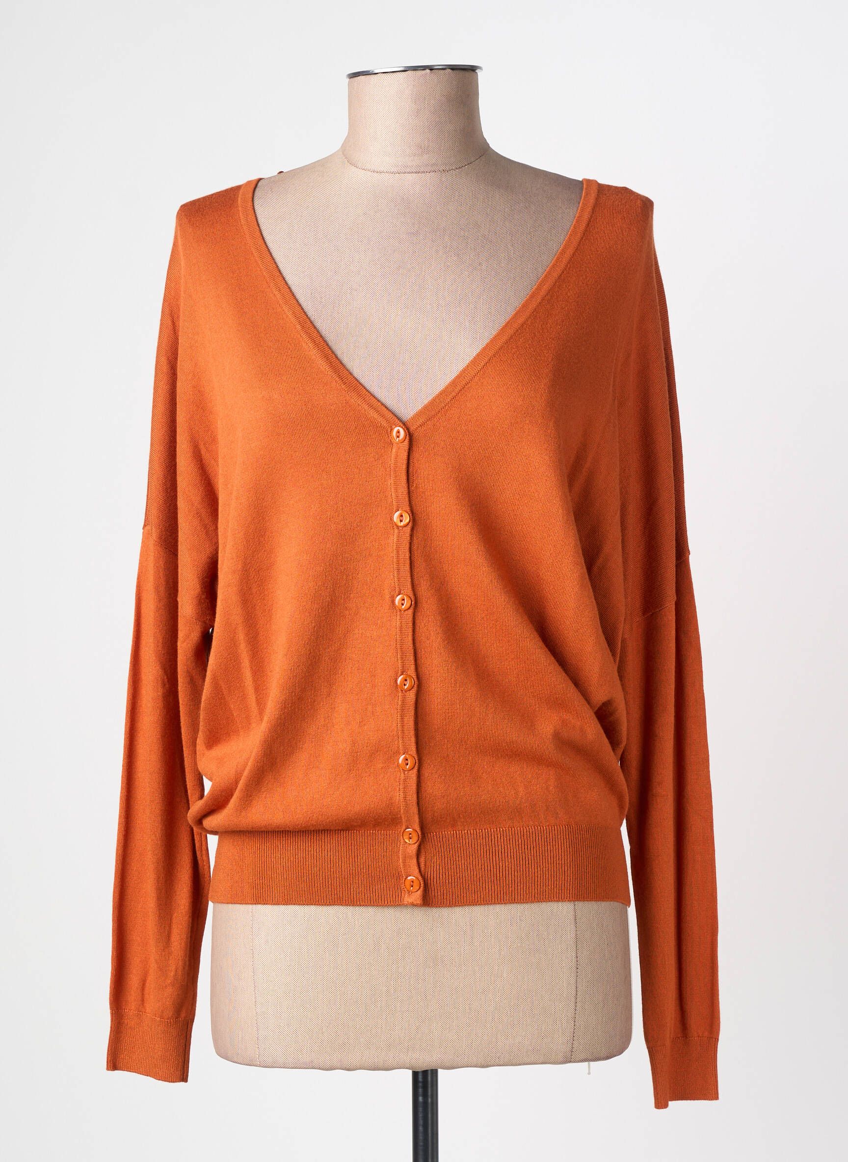Gilet manches longues stretch orange ZILCH femme