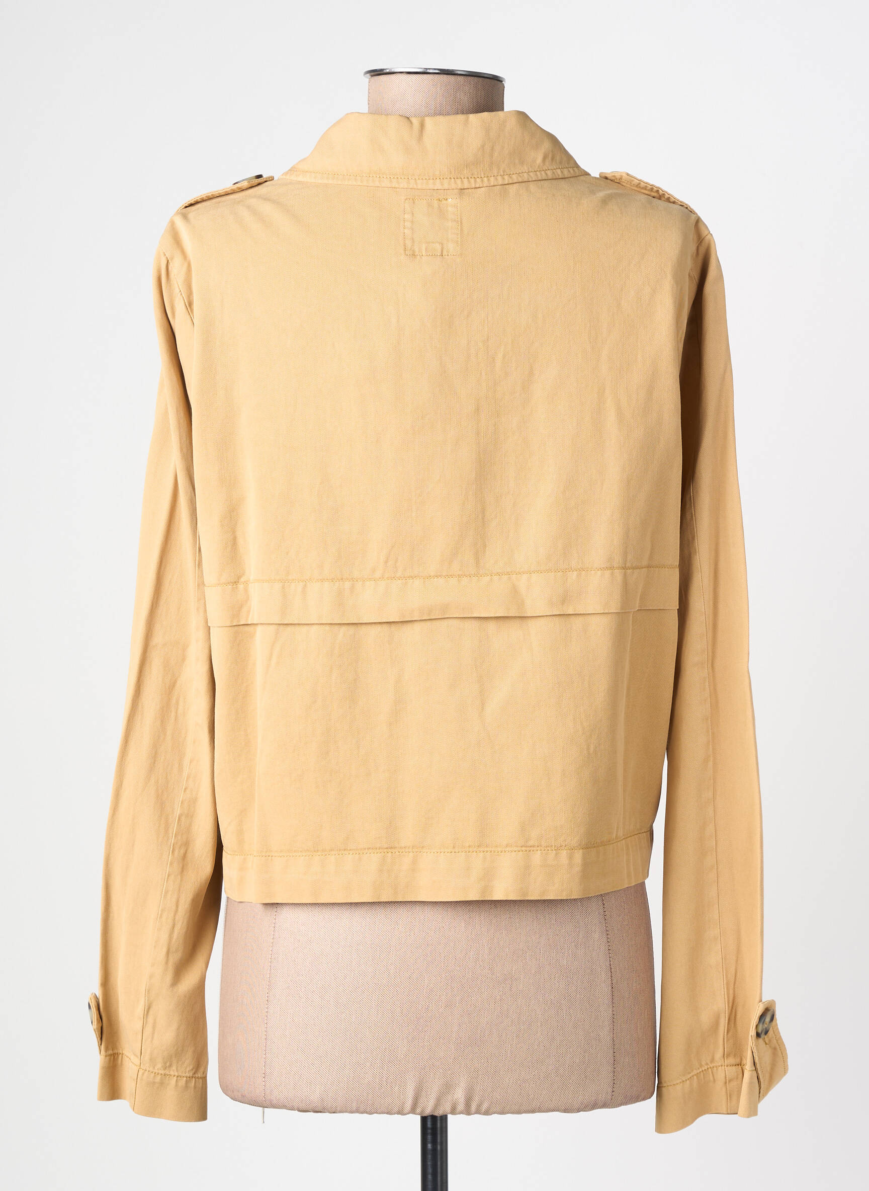 Veste casual poignets boutonnés avec fente beige GARCIA femme