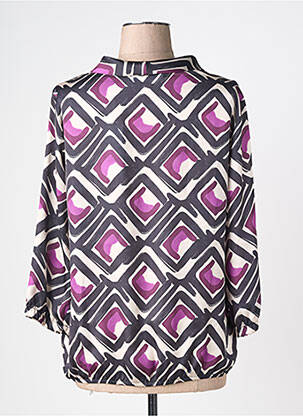 Blouse imprimé fantaisie manches longues noir BIANCA femme