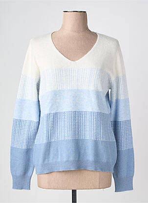 Pull coupe droite manches longues bleu FUEGO WOMAN femme