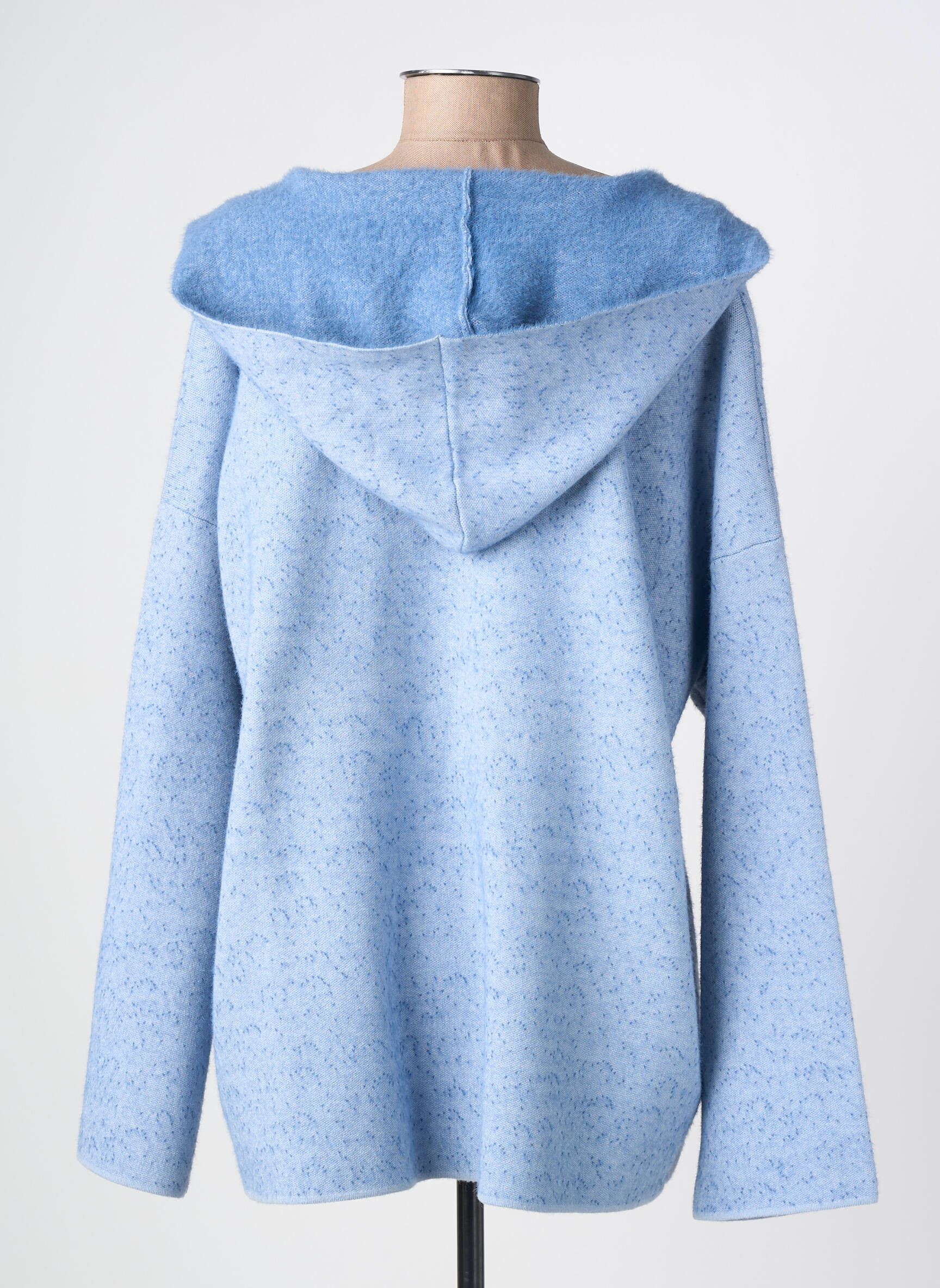 Gilet manches longues fermeture boutonnée sur le devant bleu ANANKE femme