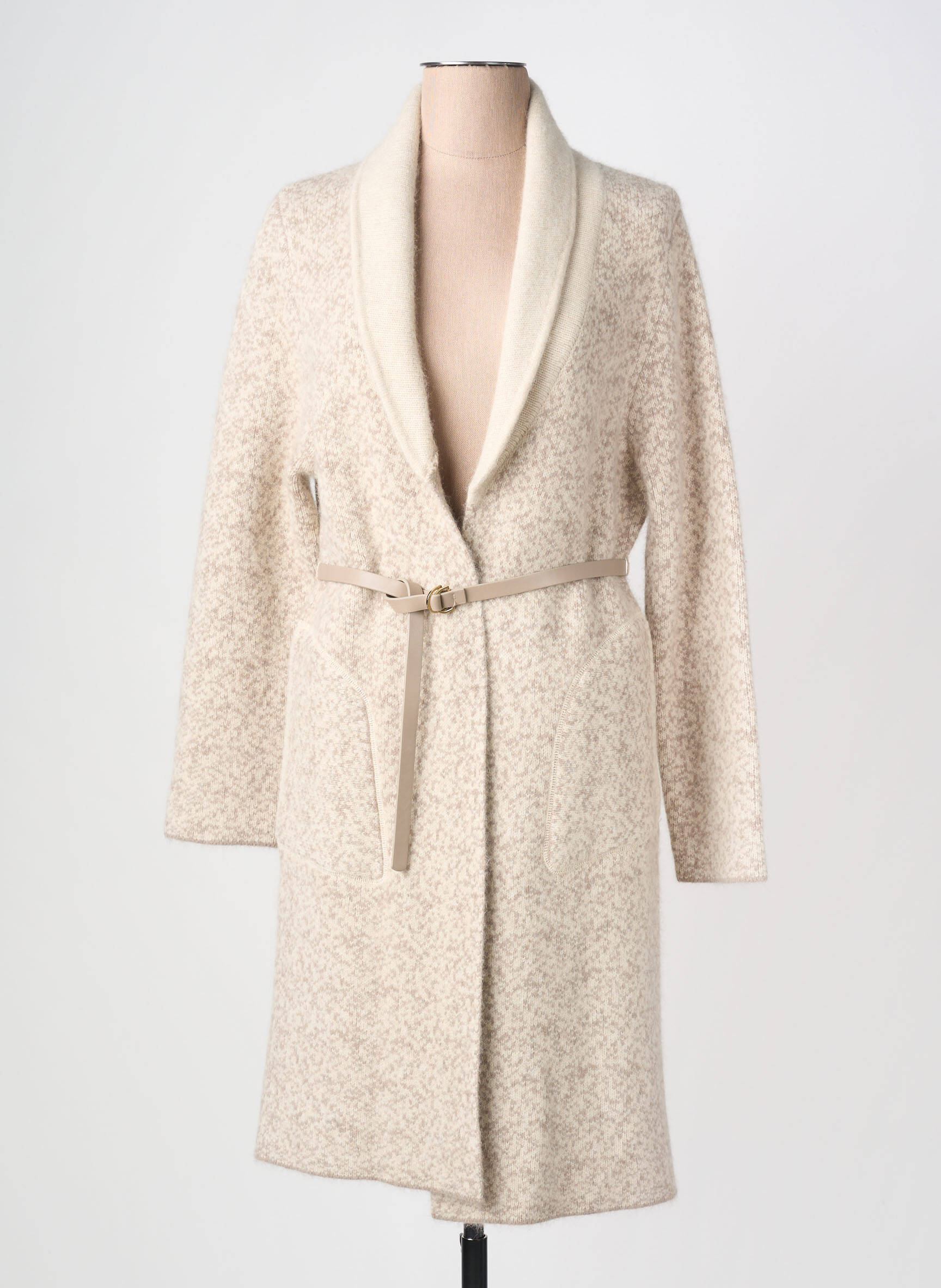 Gilet manches longues coupe cintrée beige FUEGO WOMAN femme