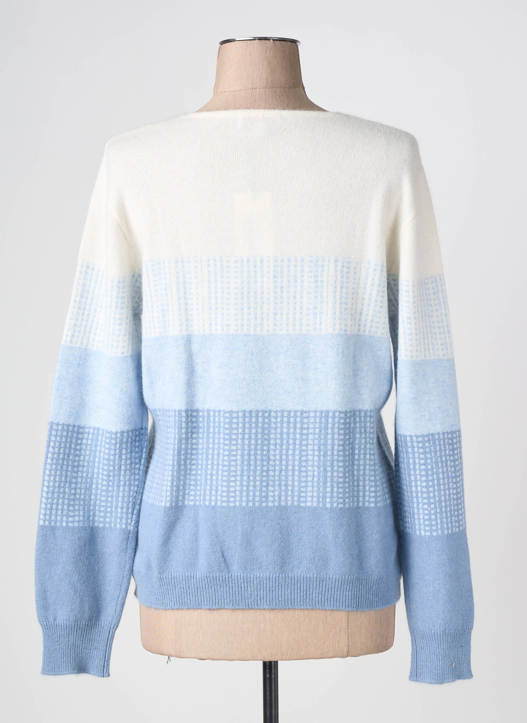 Pull coupe droite manches longues bleu FUEGO WOMAN femme