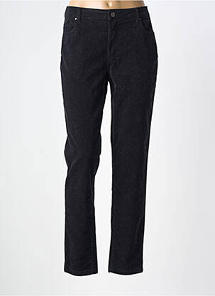Pantalon droit fermeture zippée sous rabat boutonné taille normale noir FUEGO WOMAN femme